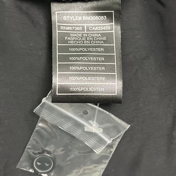 NWT Steve Madden Black Satin Belted Button Down Midi Dress Women’s Size 4 - Picture 3 of 8